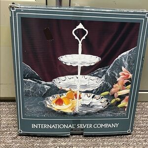 International Silver Company Three-Tier Silver Tray